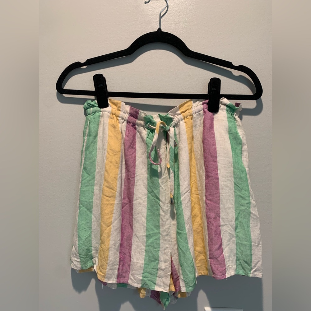 Le Lis Striped Drawstring Shorts - image 2